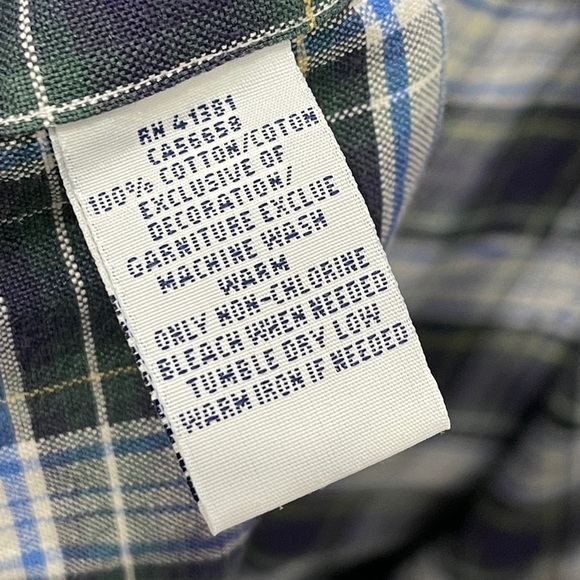 Polo Ralph Lauren Classic Fit Long Sleeve Button Front Shirt 2XB Navy Green - Picture 4 of 6